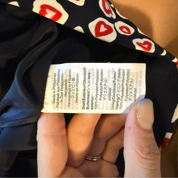 Shabby Chic J. Crew heart pattern midi dress - Picture 8 of 8